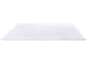 Surmatelas blanc avec motif matelassé à rayures.