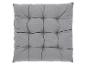 Coussin de siège gris carré avec capitonnage