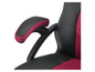 Chaise de jeu noire et rouge avec accoudoirs
