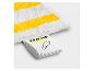 Chiffon de sol en microfibre blanc et jaune avec un symbole d'empreinte