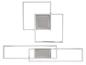 Deux appliques murales modernes au design rectangulaire.