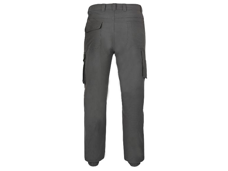 Pantalon cargo gris foncé.