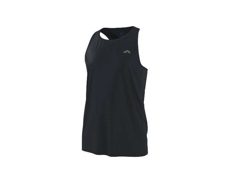 Débardeur de sport noir pour homme, avec logo discret sur la poitrine.