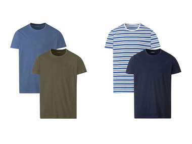 LIVERGY® Lot de 2 t-shirts pour hommes, coupe ajustée