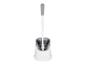 Brosse de toilette avec support, design moderne et élégant.