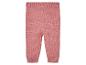 Leggings en tricot rose pour bébés.