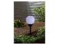 Lampadaire solaire sphérique pour jardin.