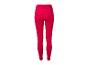 Legging de sport rouge taille haute pour femme.