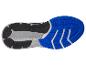 Semelle de baskets : noir, bleu et gris.