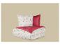 Parure de couette et taie d'oreiller sur le thème de Noël avec des accents rouges.