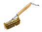 Brosse de nettoyage pour barbecue avec manche en bois et poils en laiton