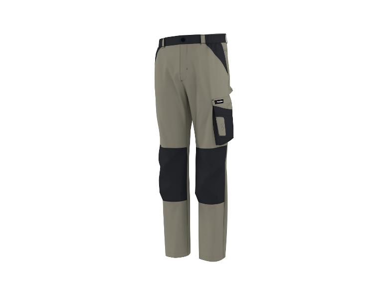 Pantalon de travail PARKSIDE pour homme beige et noir avec poches cargo