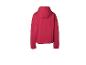 Sweat à capuche rouge, vue de dos