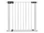 Barrière de sécurité blanche pour bébé avec des accents gris et le logo Safety 1st.