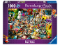 Puzzle de 1000 pièces avec une illustration colorée et amusante d'un promeneur de chiens.