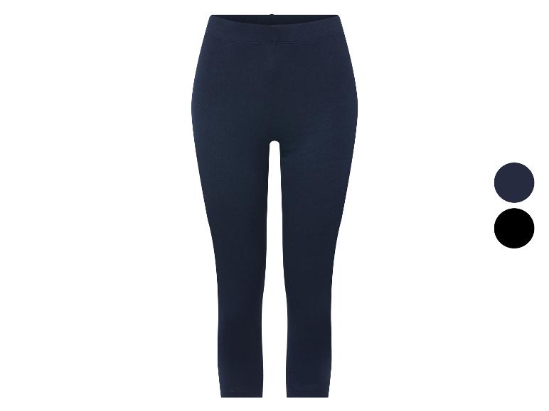 Leggings 3/4, bleu marine et noir.