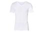 T-shirt blanc à col en V pour homme.