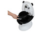 Un pot blanc BabyBjörn avec un motif panda, avec un seau amovible.
