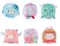 Adorable peluches en forme de phoque, pieuvre, dragon et licorne aux motifs colorés.