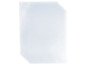 Une pile de pochettes à documents en plastique transparent.