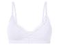 Soutien-gorge bralette blanc avec bordure en dentelle