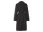 Un trench-coat noir avec une ceinture.