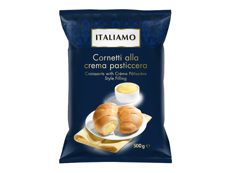 Cornetti à la crème pâtissière, 500g