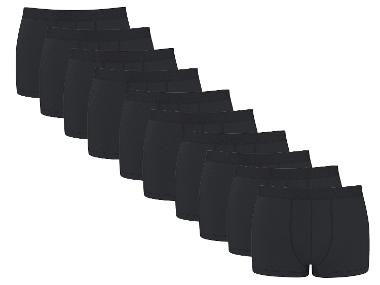 ESMARA MEN Lot de 10 boxers noir hommes