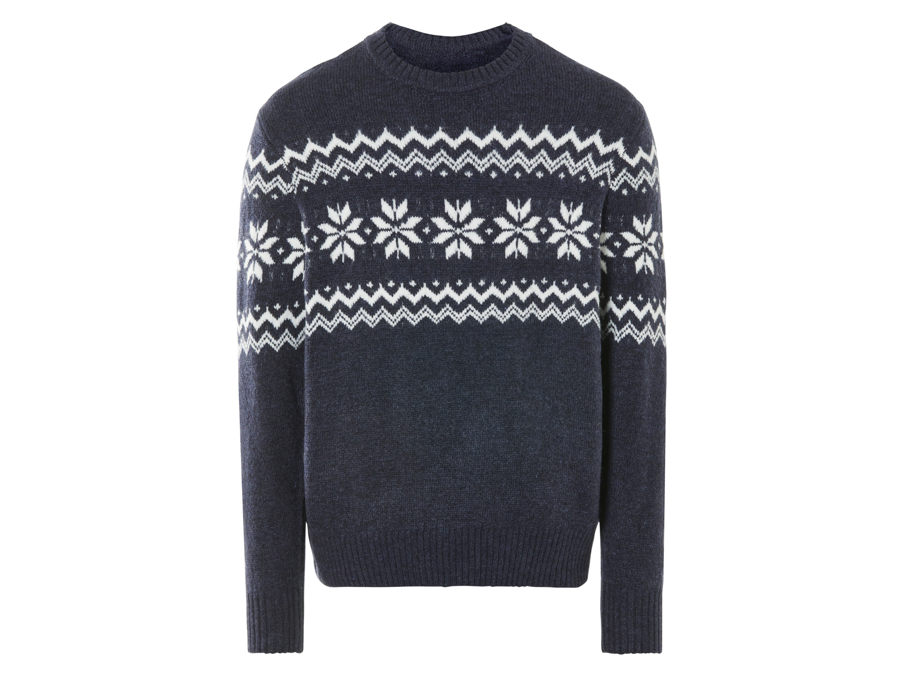 LIVERGY® Pull homme (bleu marine/blanc, M)