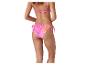 Bikini triangle et bas de bikini à nouer, imprimé léopard rose et orange.
