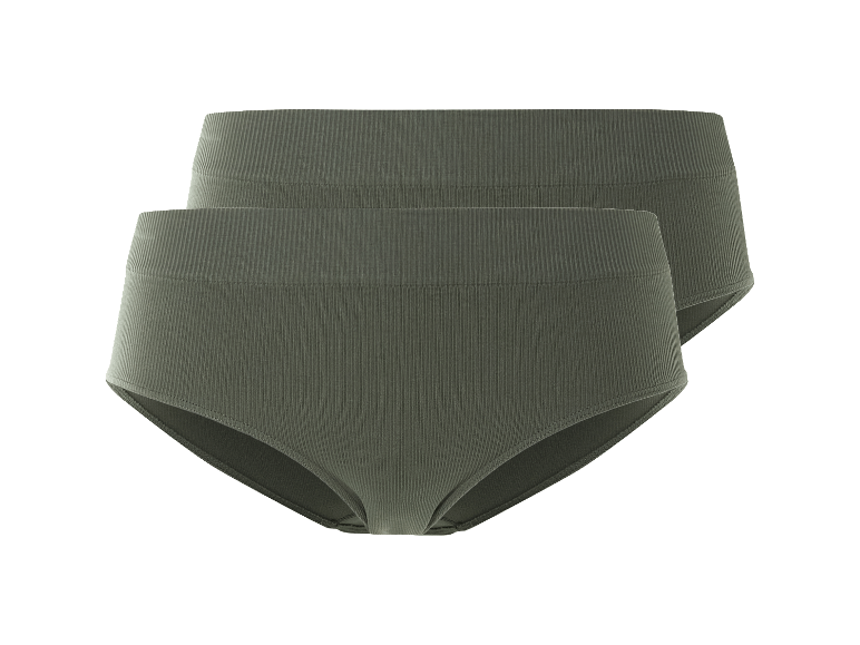 Deux culottes en coton vert olive.