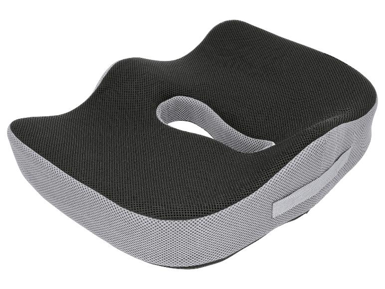 Coussin de siège ergonomique en tissu maille gris foncé et gris clair