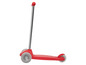 Une trottinette rouge avec de grandes roues.