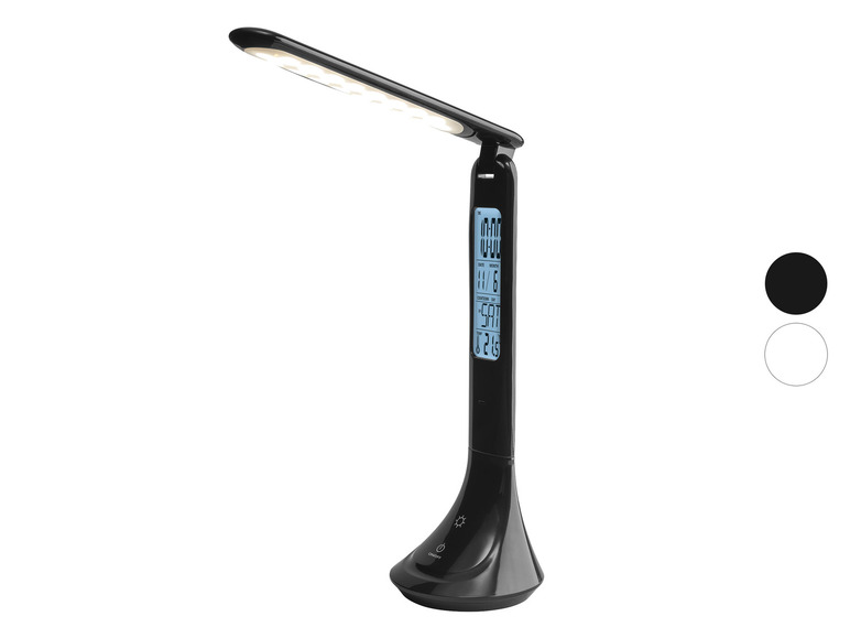 Aller en mode plein écran : LIVARNO home Lampe de table sans fil avec horloge - Image 1