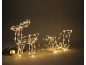 Décoration lumineuse de Noël renne et traîneau avec lumières LED.