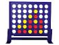 Un jeu de Connect 4 avec des disques jaunes et rouges sur un plateau bleu.