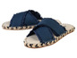 Deux paires d'espadrilles bleues avec des franges.