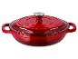 Cocotte en fonte rouge SilverCrest avec couvercle.