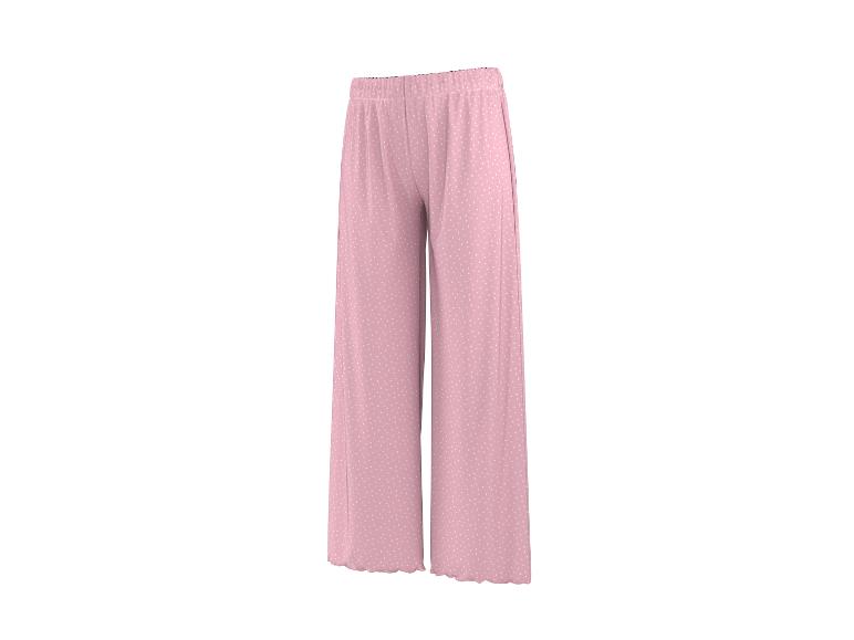 Pantalon large rose à pois pour femme
