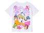 T-shirt blanc avec des adorables Squishmallows : licornes, animaux et personnages kawaii.