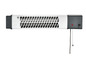 Un radiateur électrique blanc avec une grille.