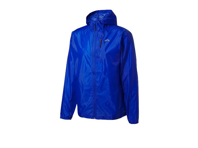 Veste de pluie bleue avec capuche
