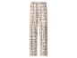 Pantalon de pyjama à carreaux marron et beige.