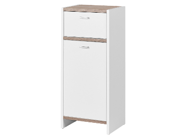LIVARNO HOME Colonne de salle de bains, 34,2 x 79 x 28 cm, blanc/imitation chêne