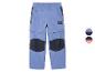 Pantalon de randonnée bleu pour enfants avec des détails noirs.