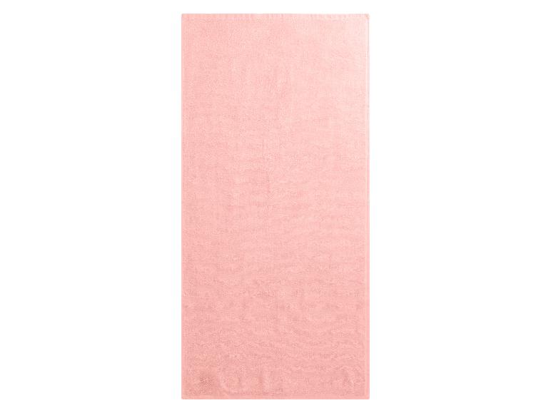 Serviette de bain rectangulaire rose pêche