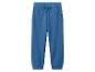 Pantalon de jogging bleu pour enfant avec cordon de serrage à la taille et poignets côtelés