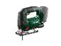 Une scie sauteuse Parkside X20V Team verte avec batterie.