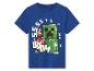 T-shirt bleu Minecraft avec Creeper et TNT.