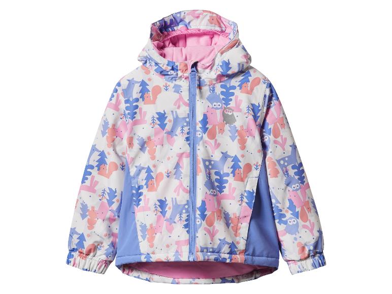 Veste enfant avec imprimé animaux de la forêt en rose, bleu et blanc